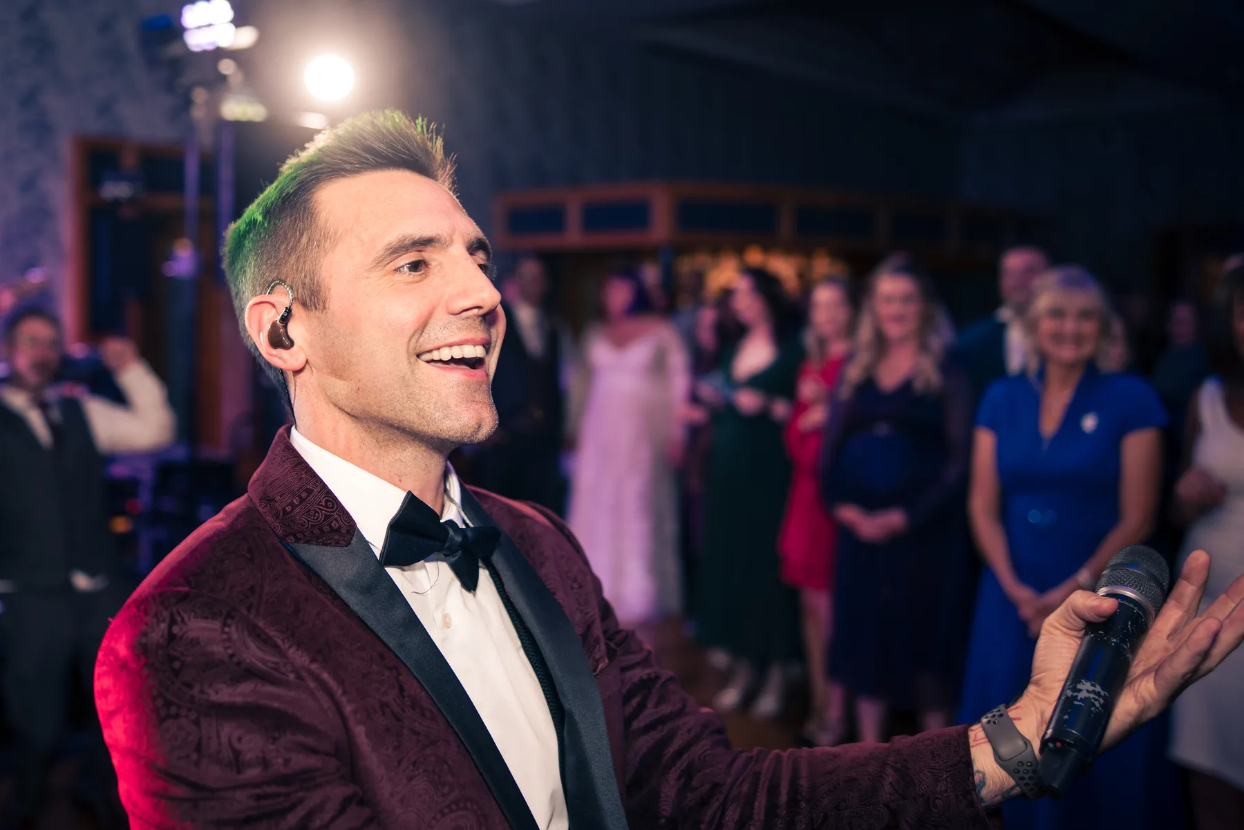 J90 live band performing at an event